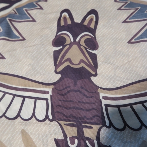 Double D Ranch Western Totem Scarf in  Cream - Picture 5 of 5